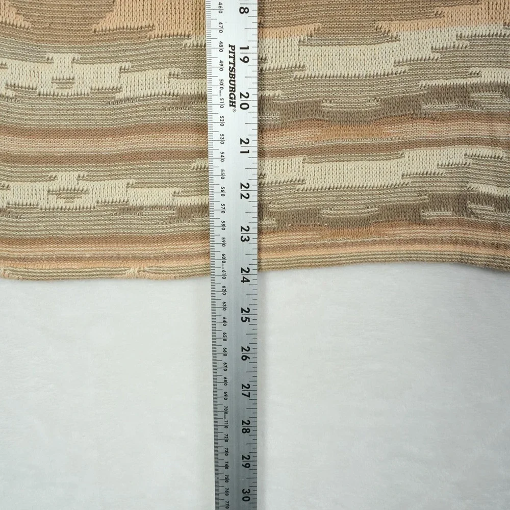 LRL Ralph Lauren Southwest Boat Neck 3/4 Sleeve Linen Blend Knit Sweater XL‎